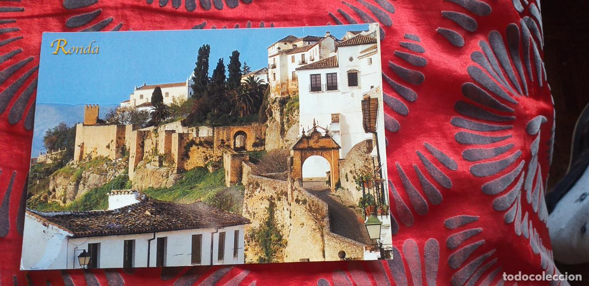 Postales: MALAGA-V17-160X110mm.-NO ESCRITA-RONDA-PUERTA DE FELIPE V Y MURALLAS DE LA XIJARA