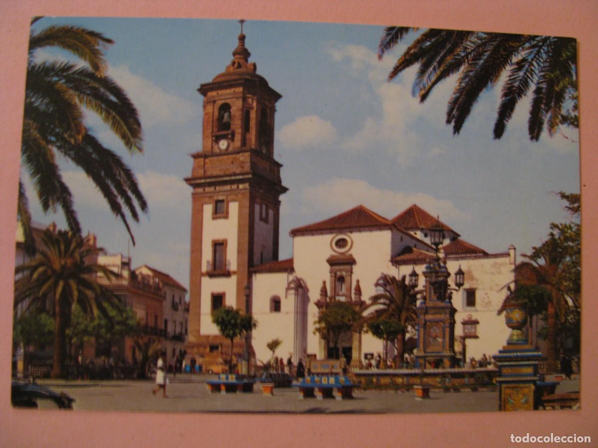 Postales: POSTAL DE ALGECIRAS. PLAZA GENERALISIMO, IGLESIA NUESTRA SE&Ntilde;ORA DE LA PALMA. GARCIA GARRABELLA.