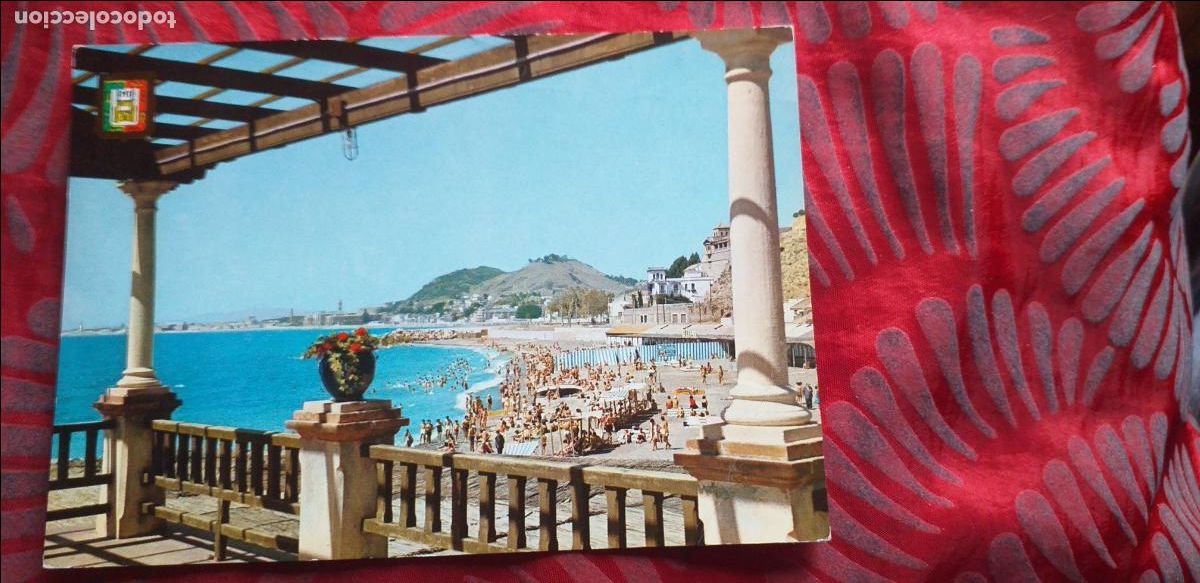Cartes Postales: MALAGA-RVM-150X105mm.-COSTA DEL SOL-CIRCULADA-PLAYA-BA&Ntilde;OS DEL CARMEN