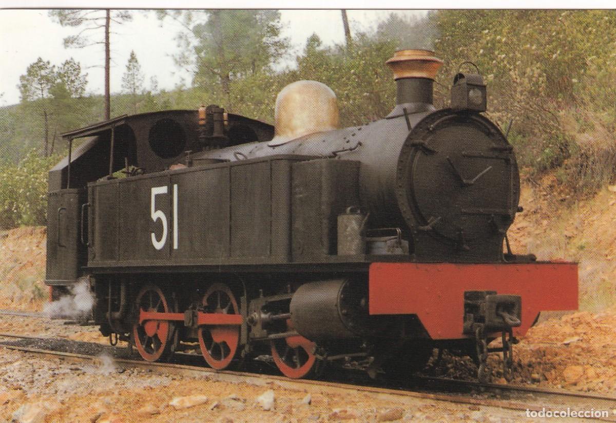 Postcards: n&ordm; 40 F. C. de Riotinto. Locomotora a vapor n&ordm; 51. Sin circular.