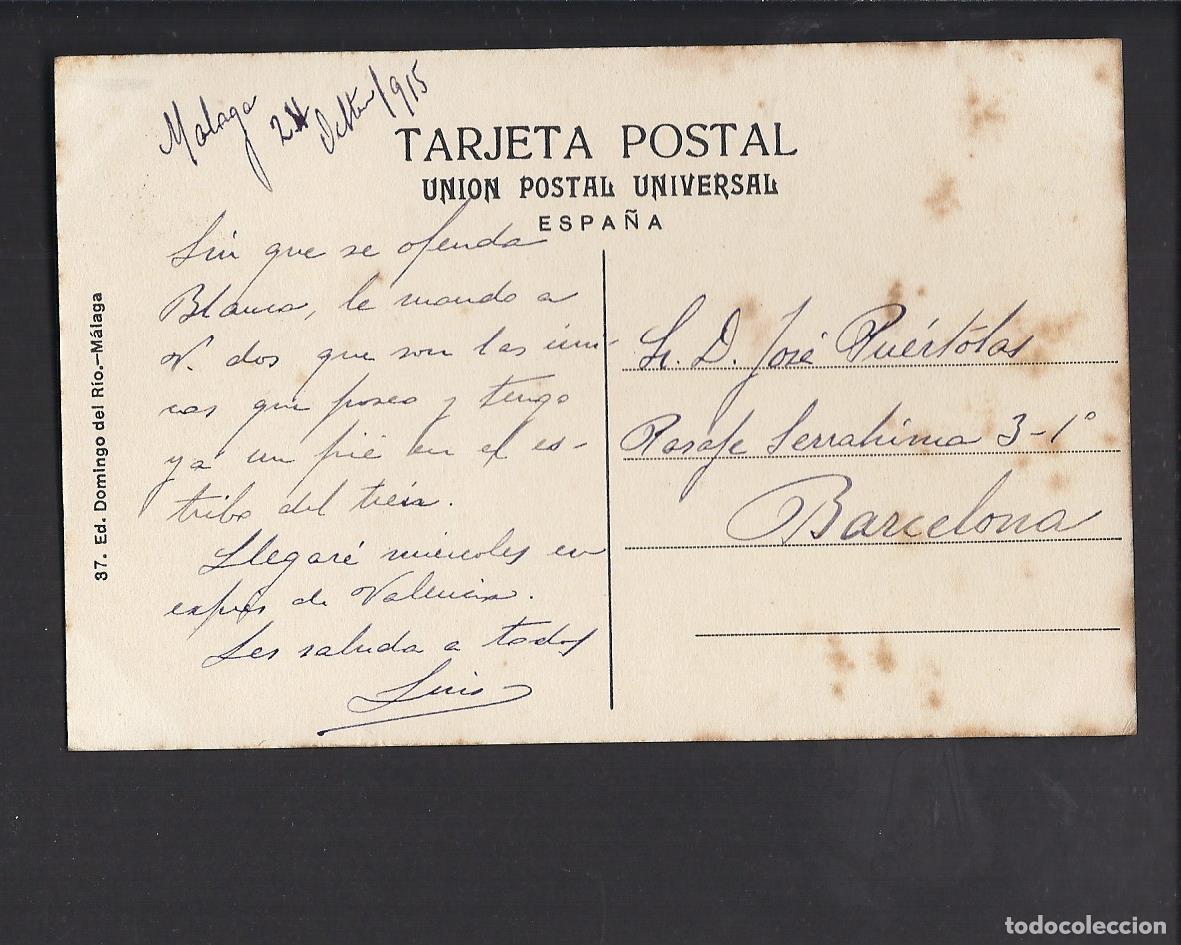 Postales: Antigua postal de M&aacute;laga. 1915 - Foto 2