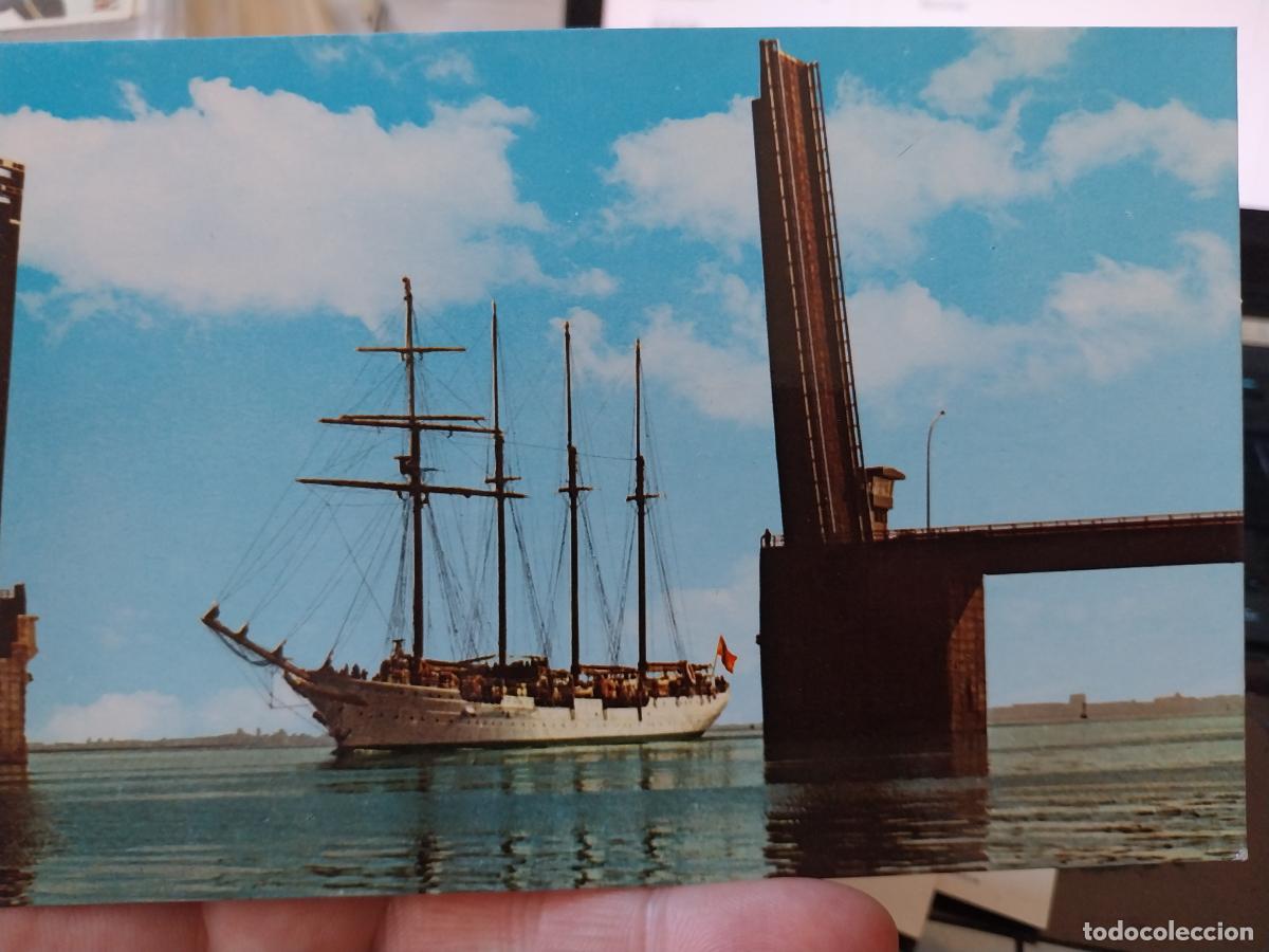 Postales: JUAN SEBASTIAN CANO PUENTE SOBRE BAH&Iacute;A CADIZ ED PAPELERIA ALFA 88