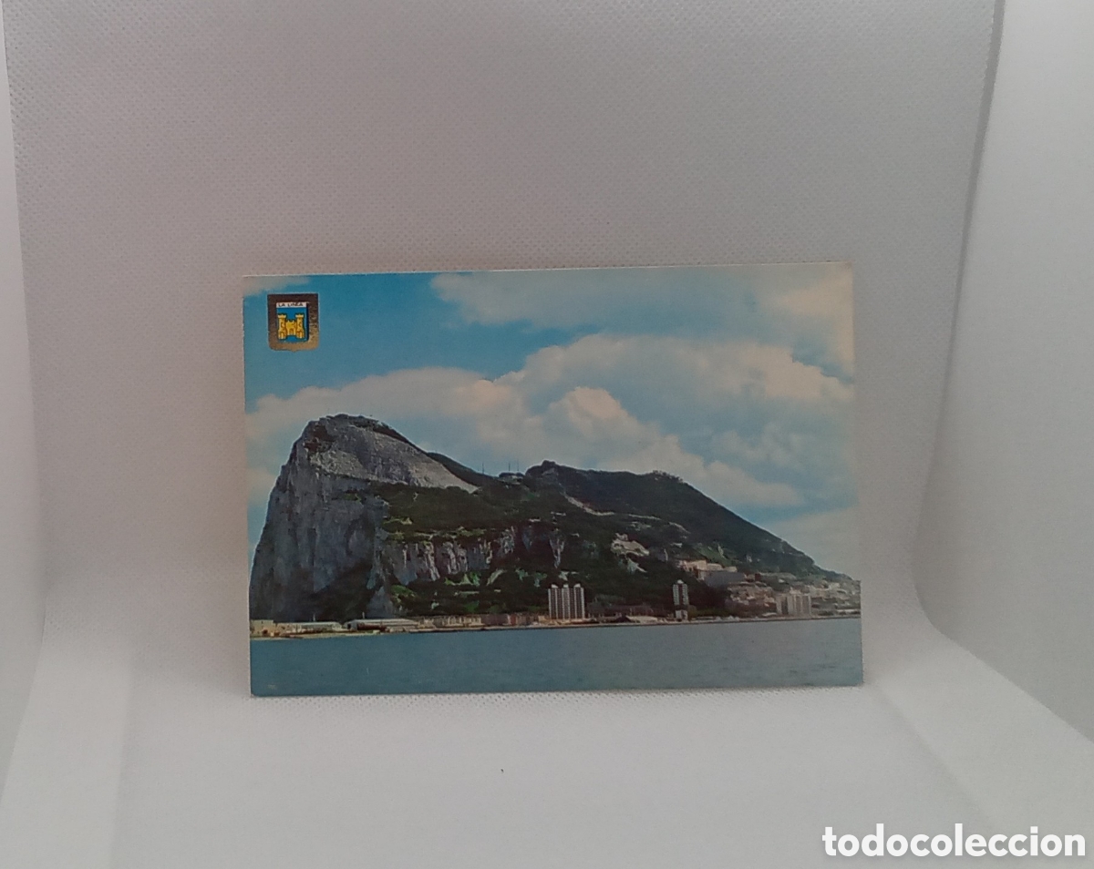 Postales: Tarjeta postal El Pe&ntilde;&oacute;n de Gibraltar visto desde la Linea, circulada con sobre