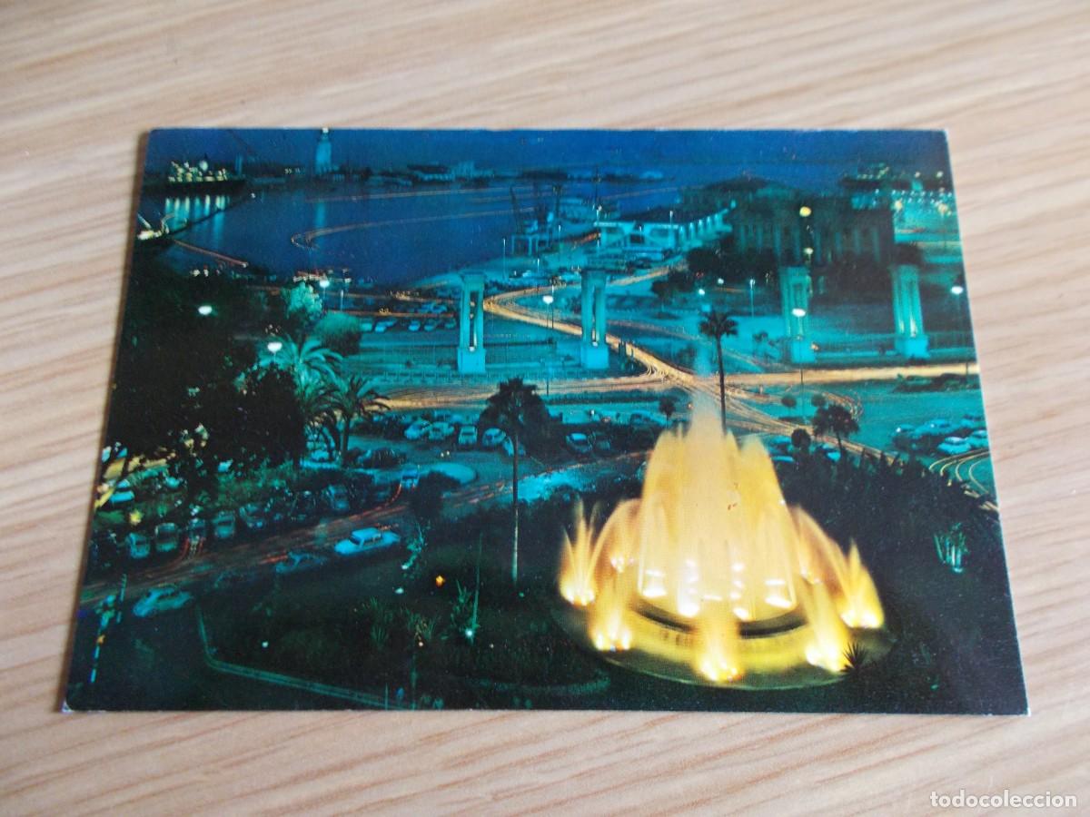 Postales: MALAGA-- PLAZA QUEIPO DE LLANO NOCTURNA