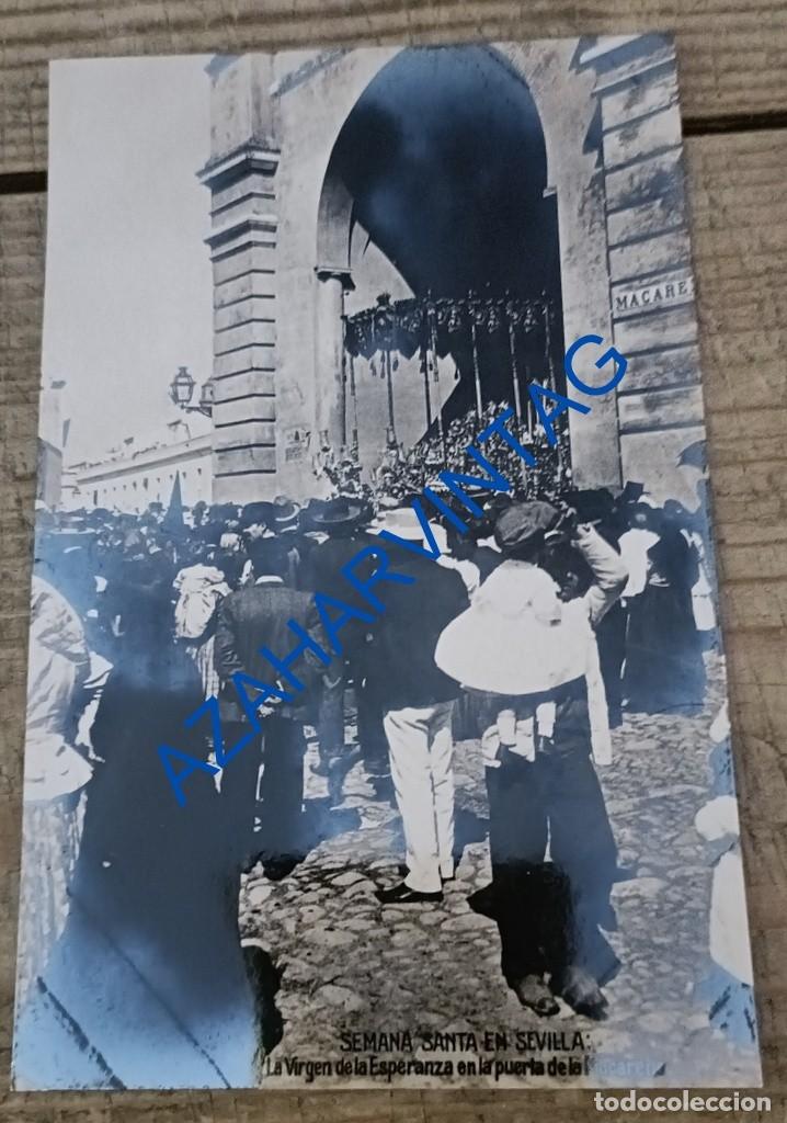 Postales: POSTAL FOTOGRAFICA SEMANA DE SANTA DE SEVILLA-LA ESPERANZA MACARENA EN EL ARCO