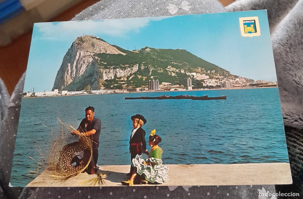 Postales: -87672 POSTAL LA LINEA, CADIZ, NI&Ntilde;OS ANDALUCES Y EL PE&Ntilde;ON, EDICIONES SUBIRATS, ESCUDO DE ORO