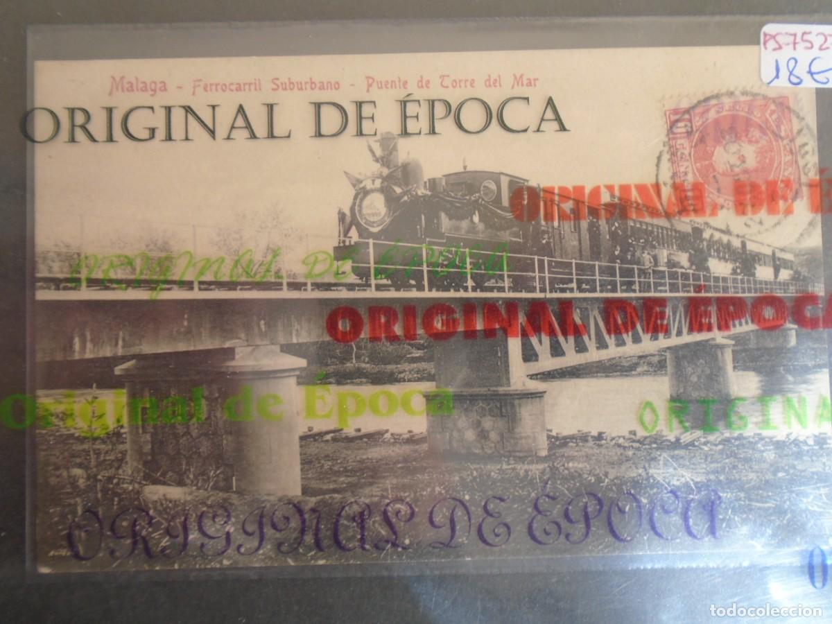 Postales: (PS-75270)POSTAL DE MALAGA-FERROCARRIL SUBURBANO.PUENTE DE TORRE DE MAR.ED.DOMINGO DEL RIO