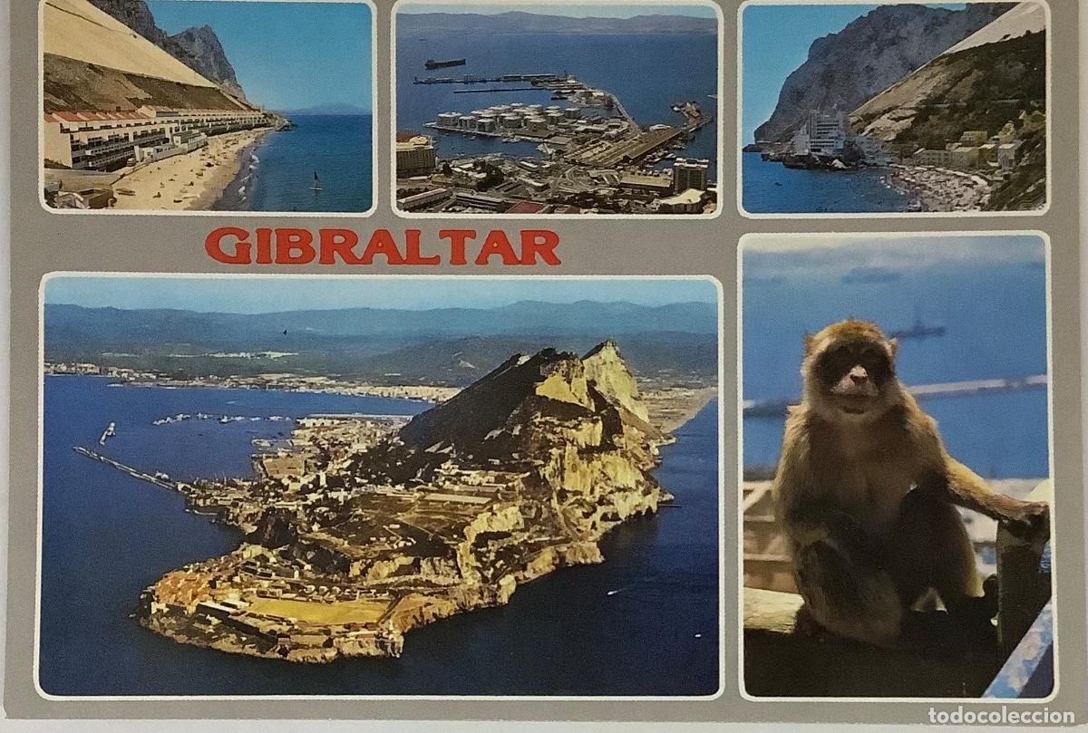 Postales: GIBRALTAR, Several views. Estoril Ltd. circulada. - Foto 1