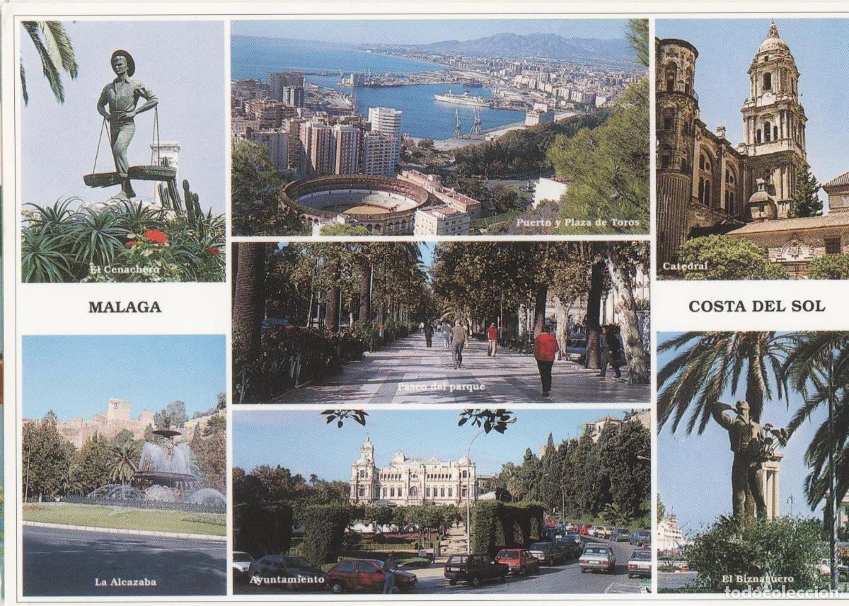 Postales: M&aacute;laga- -circulada- - Foto 1