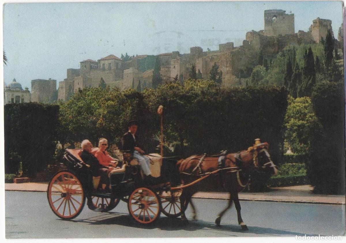 Postales: M&aacute;laga- Paseo y Alcazaba-circulada- - Foto 1