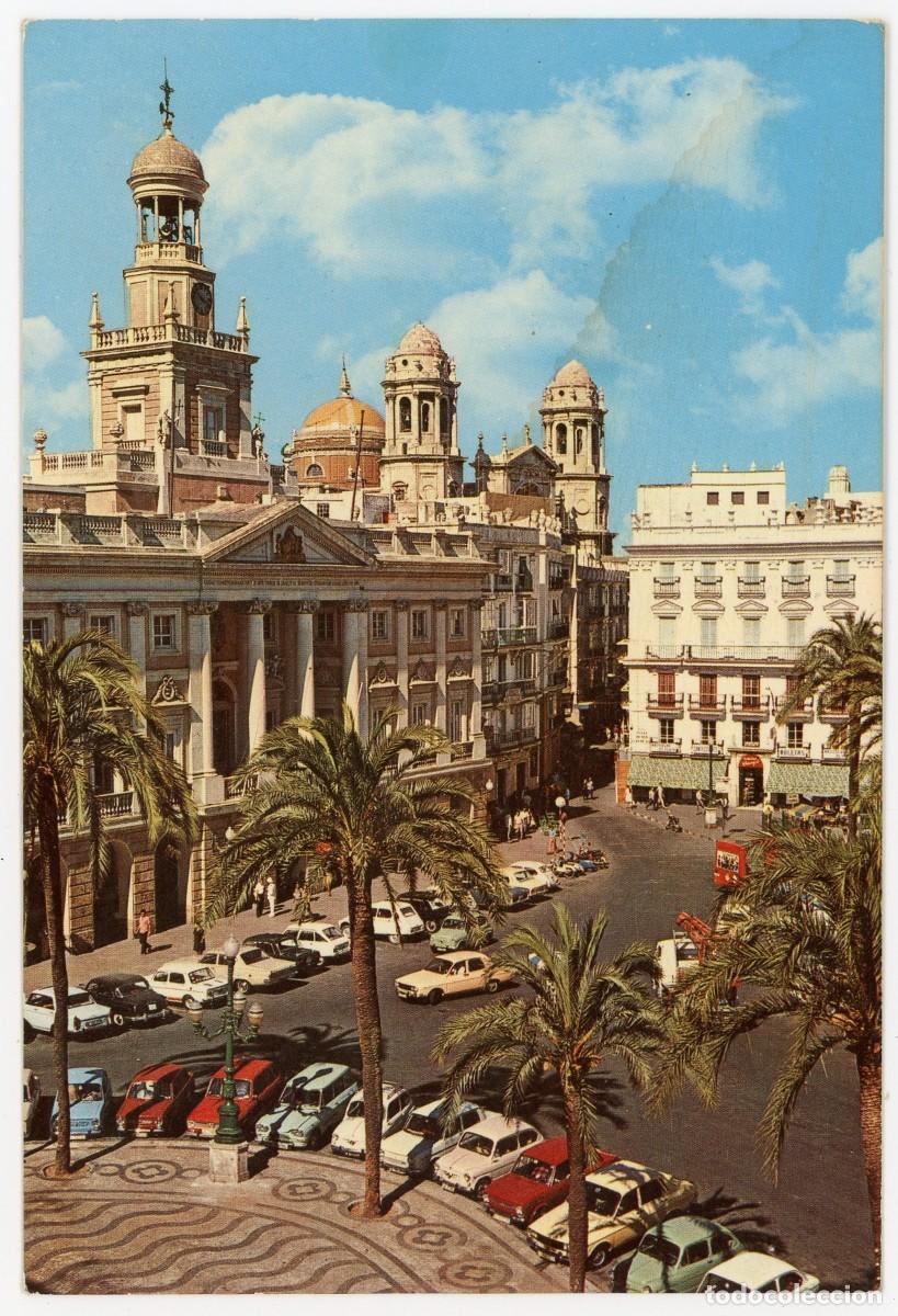 Postales: em2866 cadiz plaza san juan 1973 garrabella n&ordm;120 escrita coches