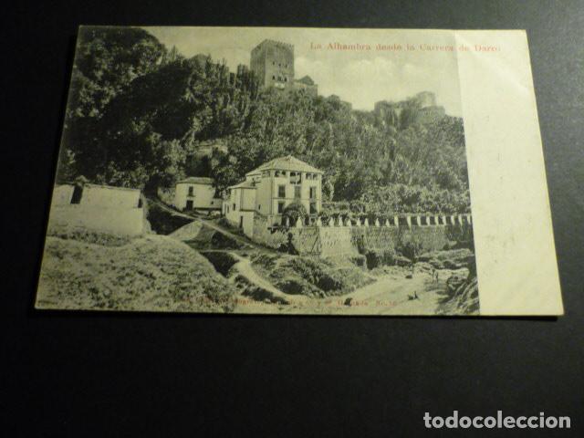 Postales: GRANADA ALHAMBRA DESDE LA CARRERA DEL DARRO - Foto 1