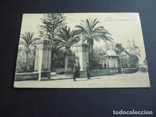 Postcards: CADIZ ENTRADA AL PARQUE GENOVES
