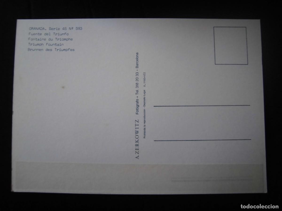 Postales: POSTAL GRANADA FUENTE DEL TRIUNFO ZERKOWITZ - Foto 2