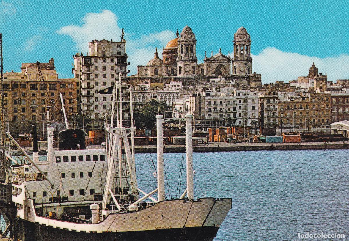 Postales: BARCO PUERTO DE CADIZ