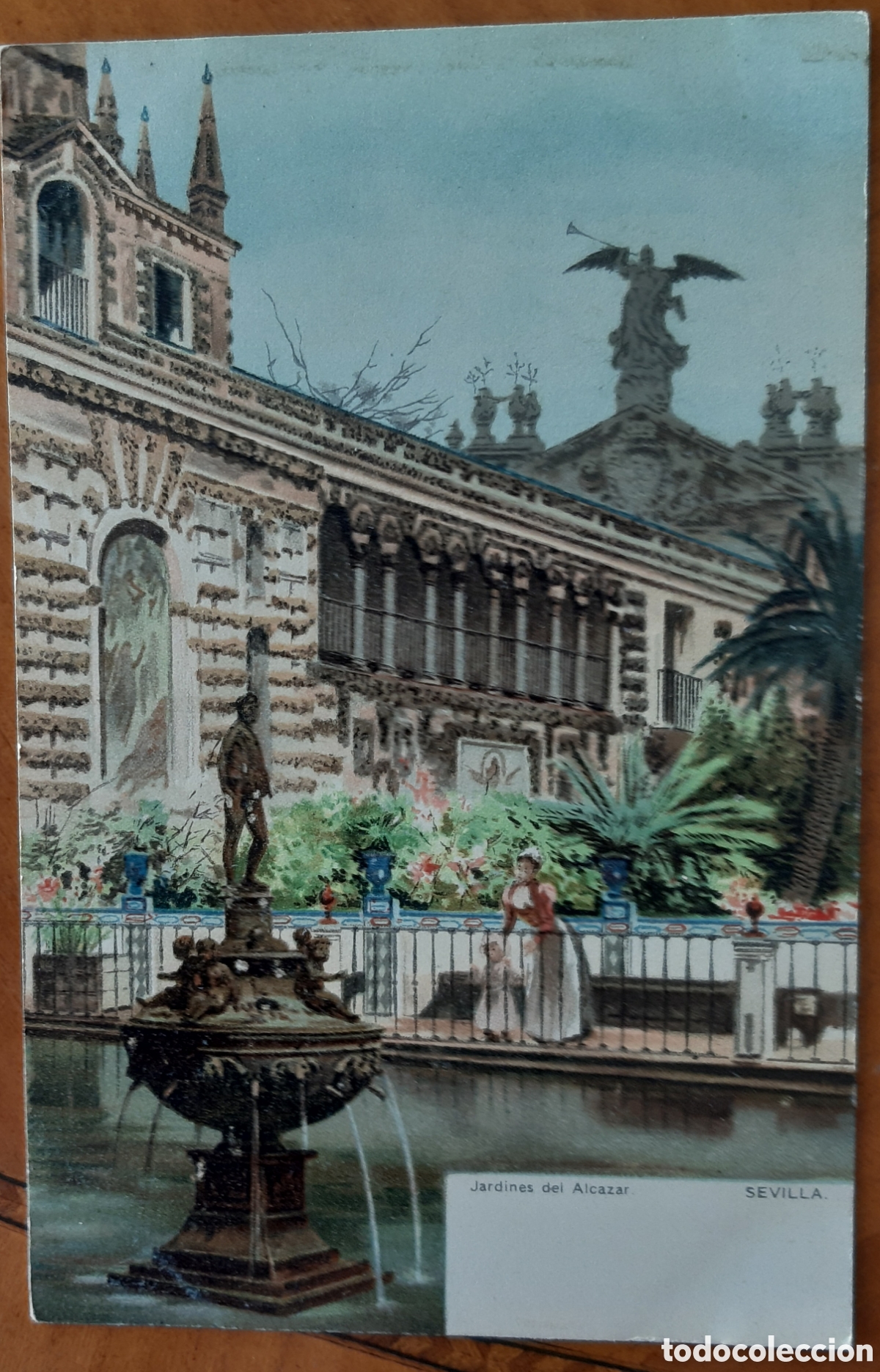 Postais: Postal Sevilla coloreada. Jardines del Alc&aacute;zar. Sin escribir. R6220