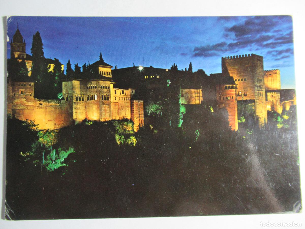 Postales: Granada - La Alhambra. Nocturna - Foto 1