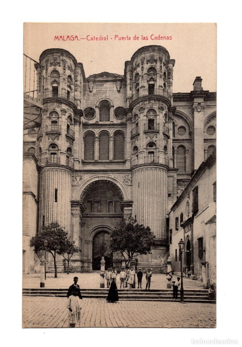 Postales: M&Aacute;LAGA.- CATEDRAL, PUERTA DE LAS CADENAS. - Foto 3