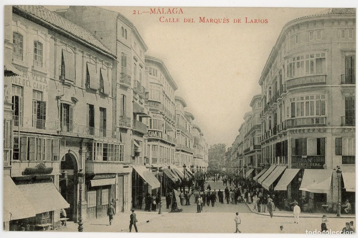 Postales: ea1310 malaga calle del marques de larios n&ordm;21 sc animada