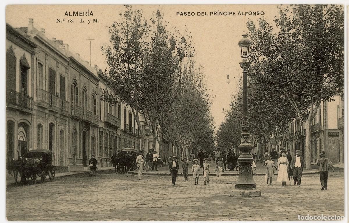 Postkarten: ea1311 almeria paseo del principe alfonso l y m n&ordm;18 sc animada