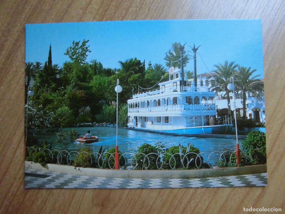 Postcards: POSTAL COSTA DEL SOL BENALM&Aacute;DENA COSTA TIVOLI WORLD PARQUE DE ATRACCIONES LAGO Y BARCO M&Aacute;GICO DELTA