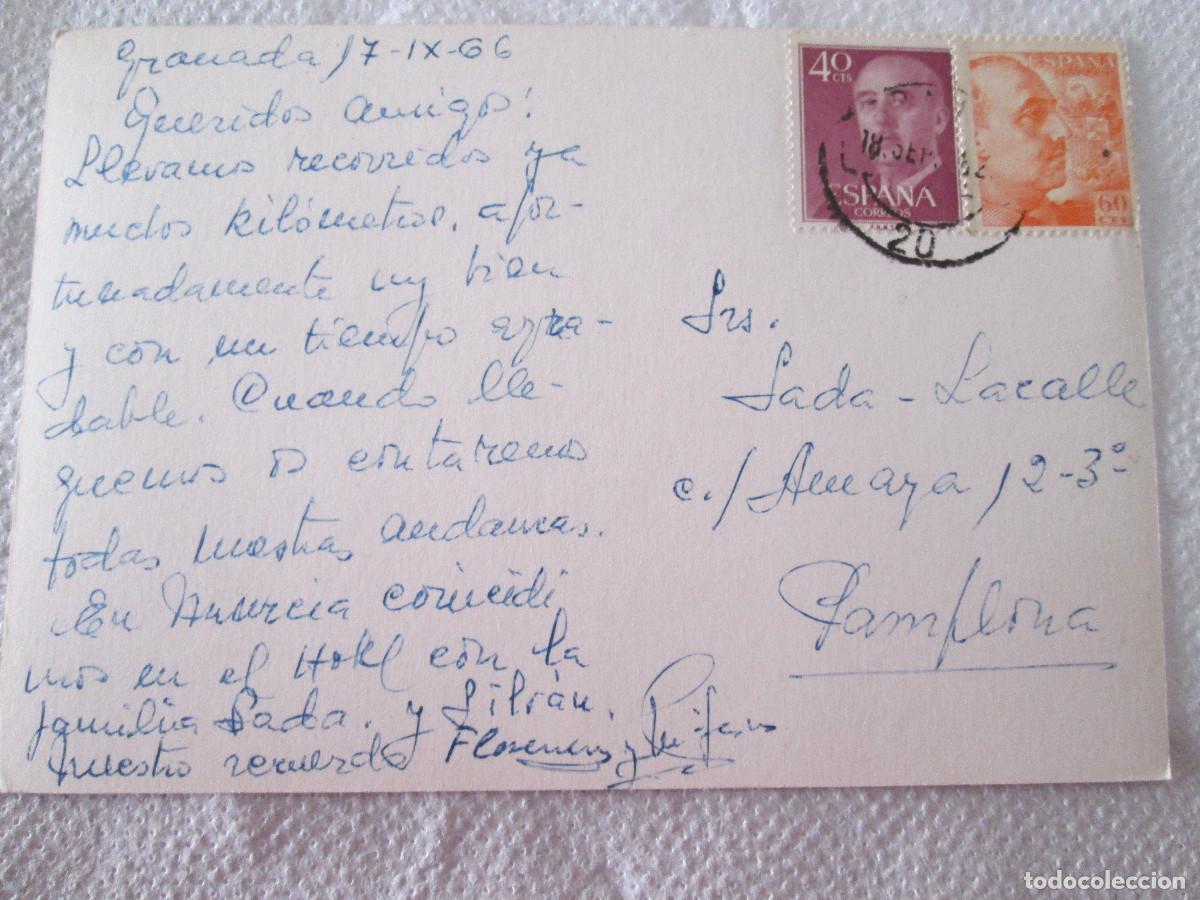 Postales: POSTAL GRANADA - SIN DIVIDIR - CIRCULADA - FECHADA EN 1966 - Foto 2