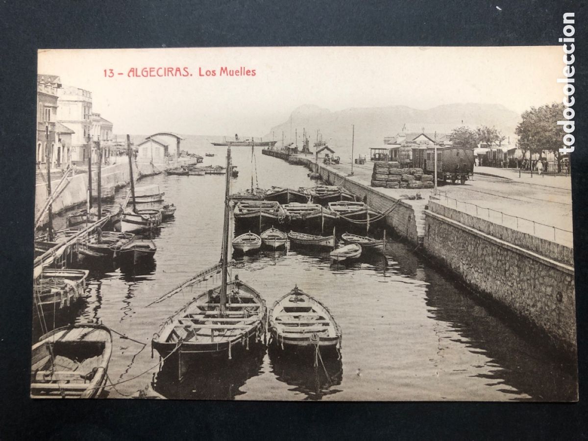 Postais: POSTAL ALGECIRAS LOS MUELLES SIN CIRCULAR EDITA THOMAS
