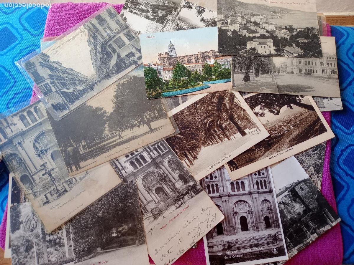 Postales: M&aacute;laga: 29 postales antiguas - Foto 3