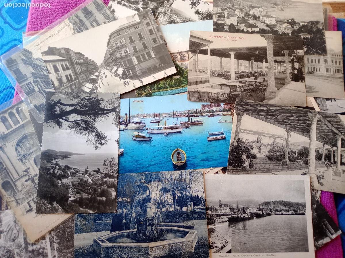 Postales: M&aacute;laga: 29 postales antiguas - Foto 4