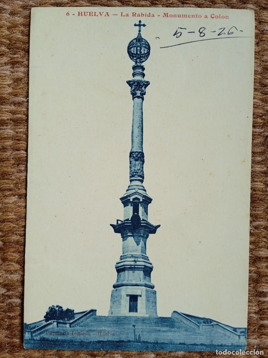 Postales: HUELVA - LA RABIDA - MONUMENTO A COLON - Foto 1