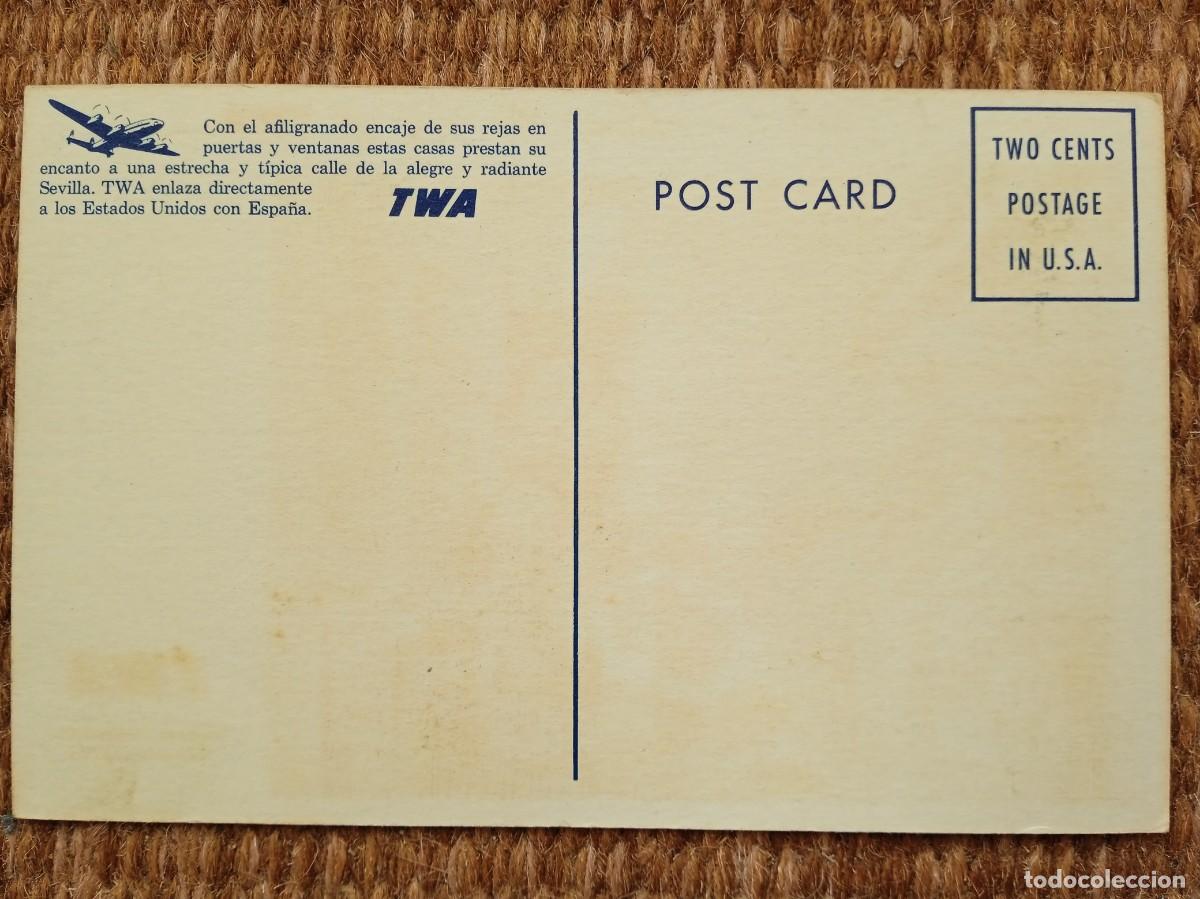 Postales: SEVILLA - TWA LINEAS AEREAS - Foto 2