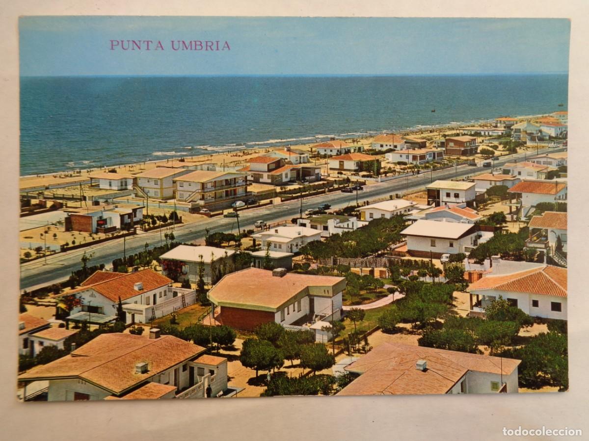 Postkarten: POSTAL DE PUNTA UMBRIA ( HUELVA ) : AVENIDA DEL OCEANO Y PLAYA . A&Ntilde;OS 70