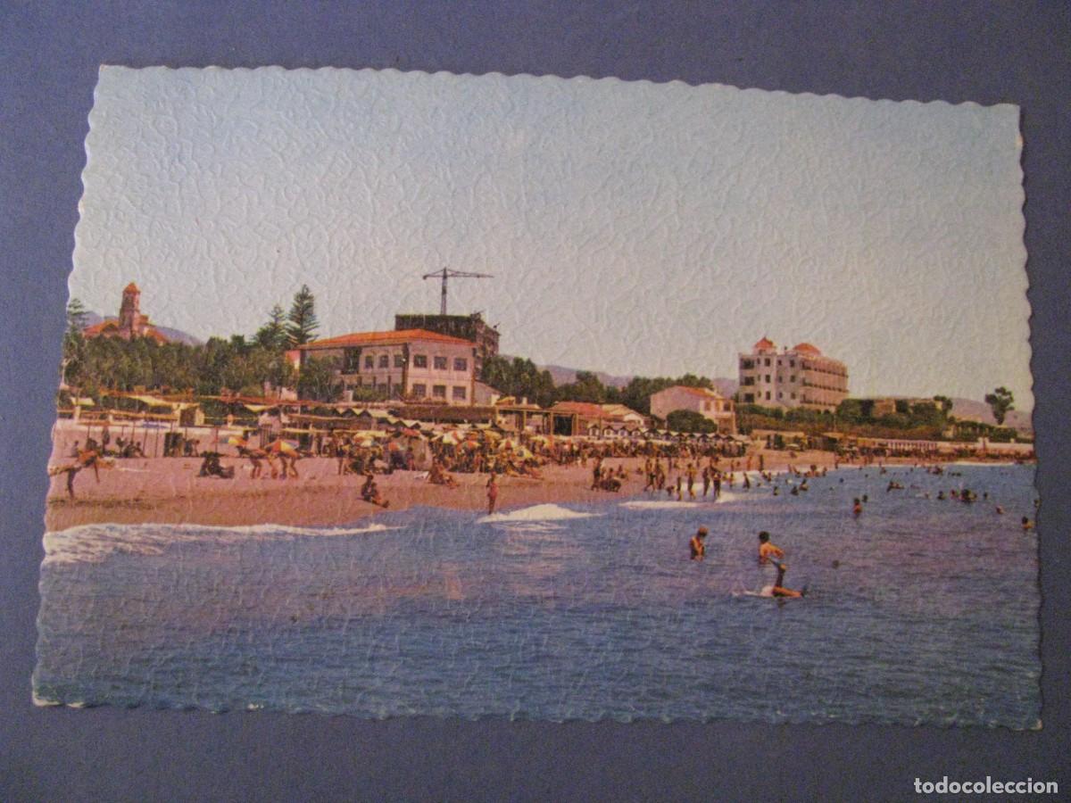 Postales: POSTAL DE MARBELLA. PLAYA BALNEARIO. FOTOCOLOR VALMAN. 1961.