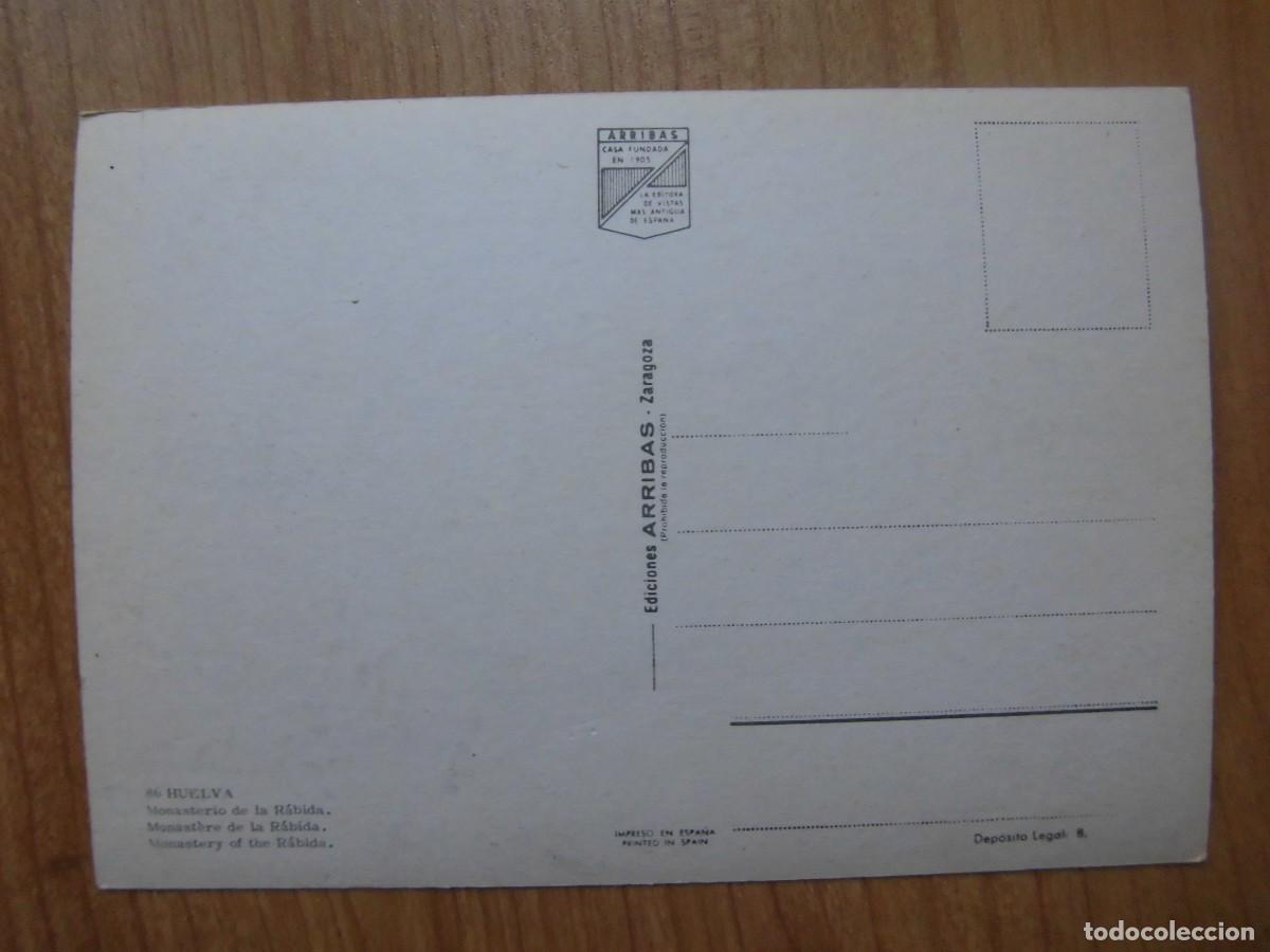 Postales: POSTAL HUELVA MONASTERIO DE LA R&Aacute;BIDA EDICIONES ARRIBAS - Foto 2