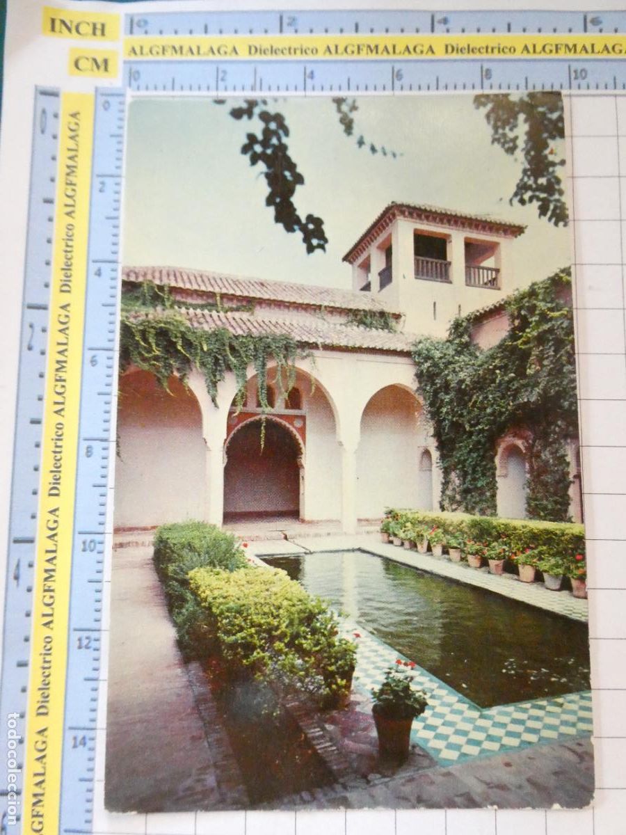 Postales: POSTAL DE MALAGA. A&Ntilde;OS 50. LA ALCAZABA JARDINES Y ESTANQUE 2016 ALAMOS. 3600