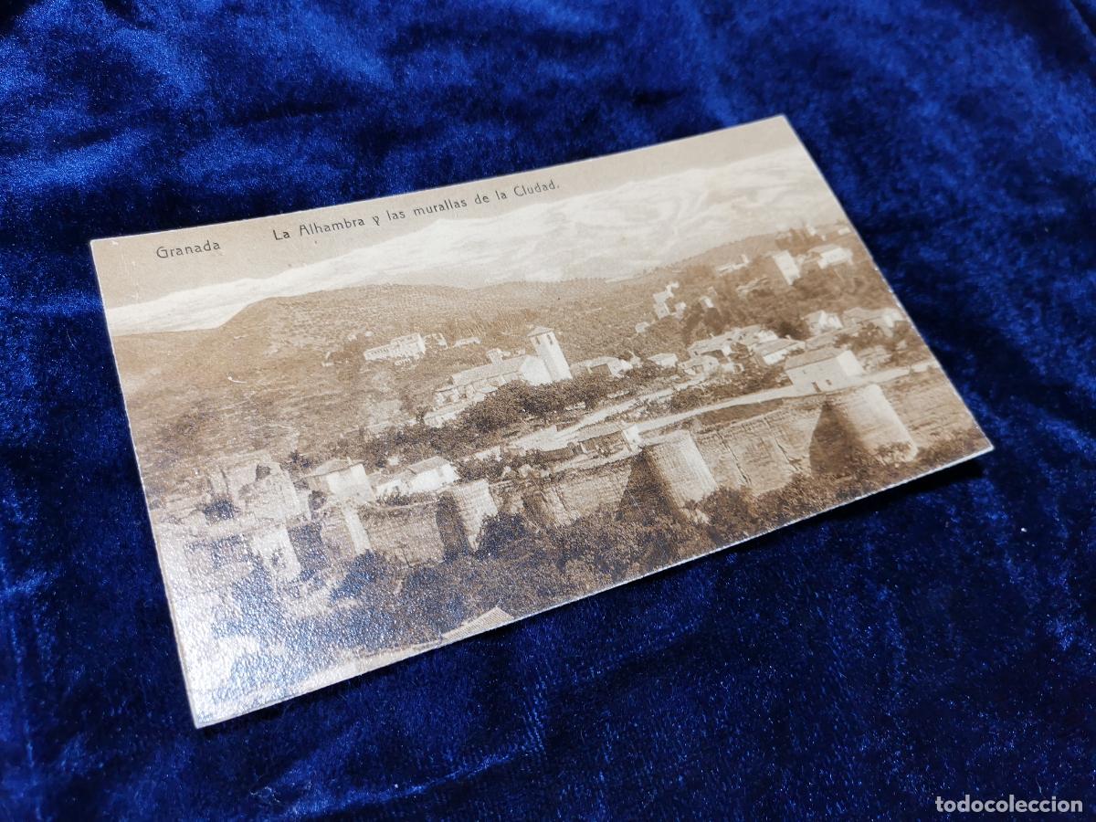 Postais: GRANADA-serie 555 n&ordm; 3 -la alhambra y murallas de la ciudad ---Knackstedt y N&auml;ther CIRCA 1900-20