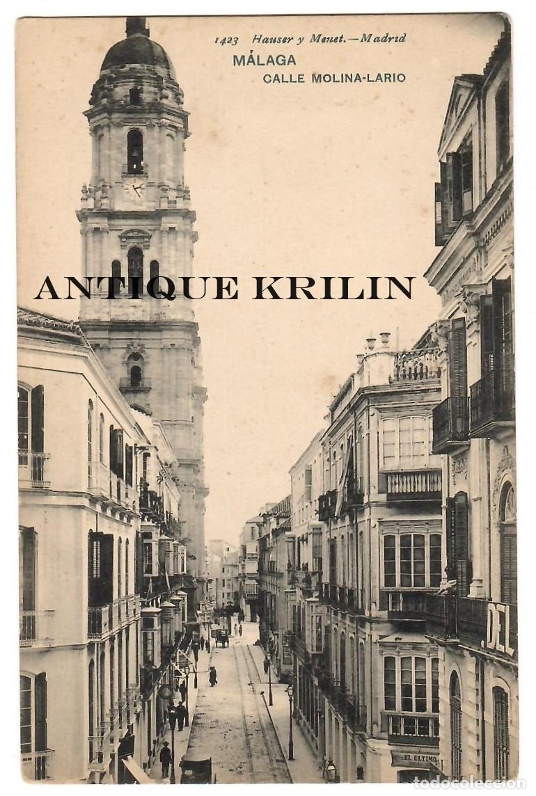 Postkarten: MALAGA N&ordm; 1423 CALLE MOLINA LARIO / EDICION HAUSER MENET / SIN CIRCULAR