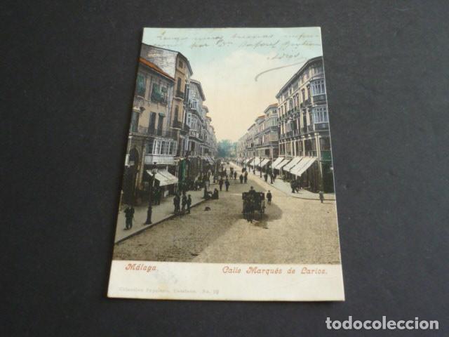 Postkarten: MALAGA CALLE MARQUES DE LARIOS ED. PURGER SIN DIVIDIR N&ordm; 4204 IMPRESO POSTERIOR PARA DIVIDIR