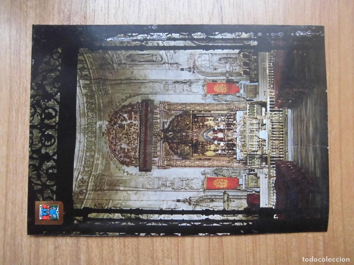 Postales: POSTAL SEVILLA CATEDRAL DE SEVILLA CAPILLA REAL DOM&Iacute;NGUEZ ESCUDO DE ORO