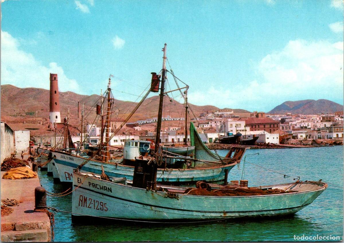 Postkarten: Adra (Almer&iacute;a) - Vistas del Puerto y Torre Vig&iacute;a - F. Valman - 150x105mm