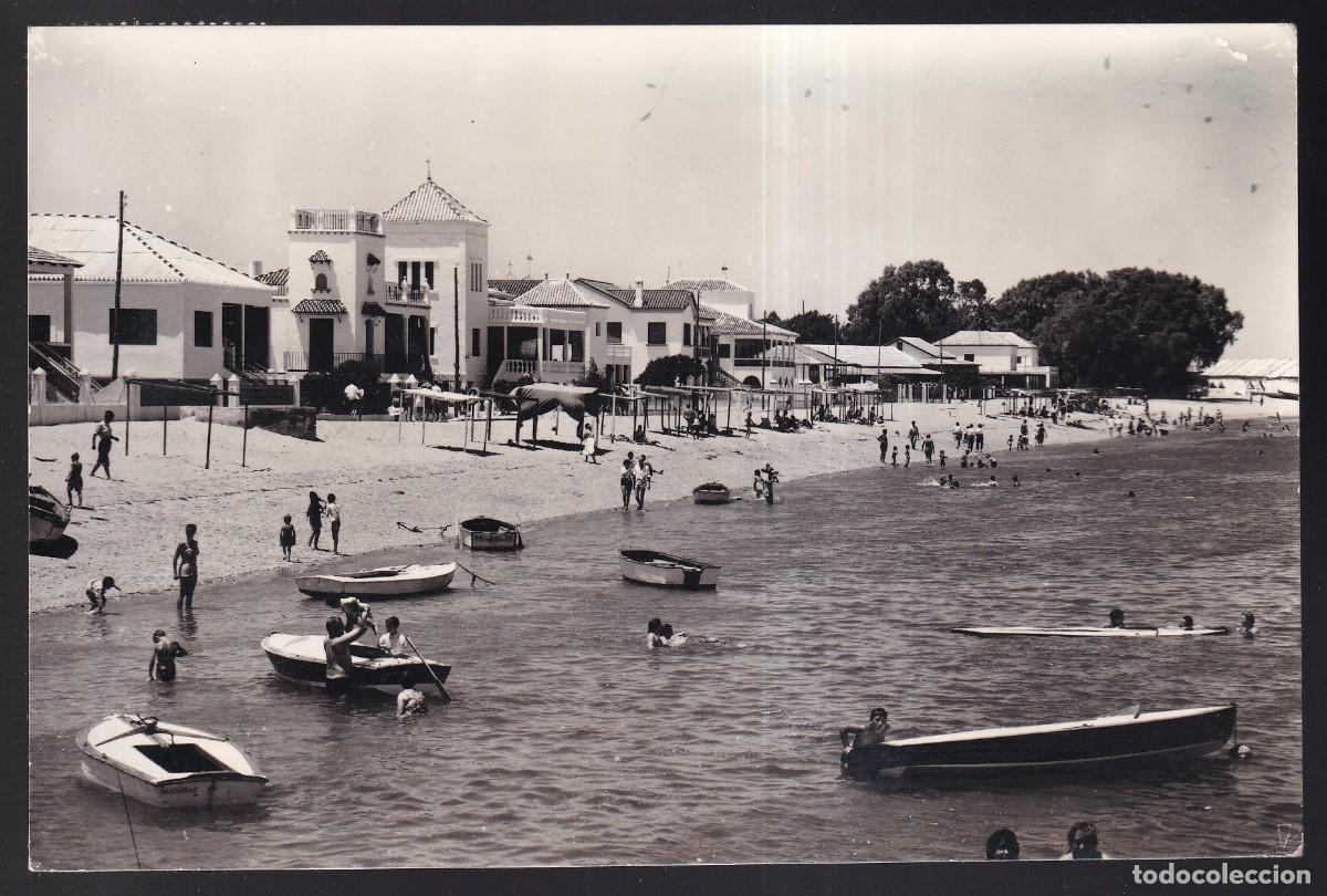 Postales: Punta Umbr&iacute;a. *Playa de Punta Umbr&iacute;a. (R&iacute;a)* Ed. Arribas n&ordm; 1009. Circulada 1961.