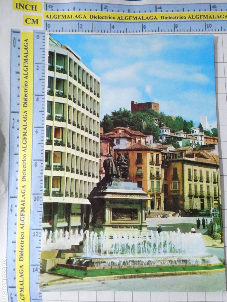 Cartes Postales: POSTAL DE GRANADA.A&Ntilde;O 1964. PLAZA DE ISABEL LA CAT&Oacute;LICA 1175 ASGA . 2222