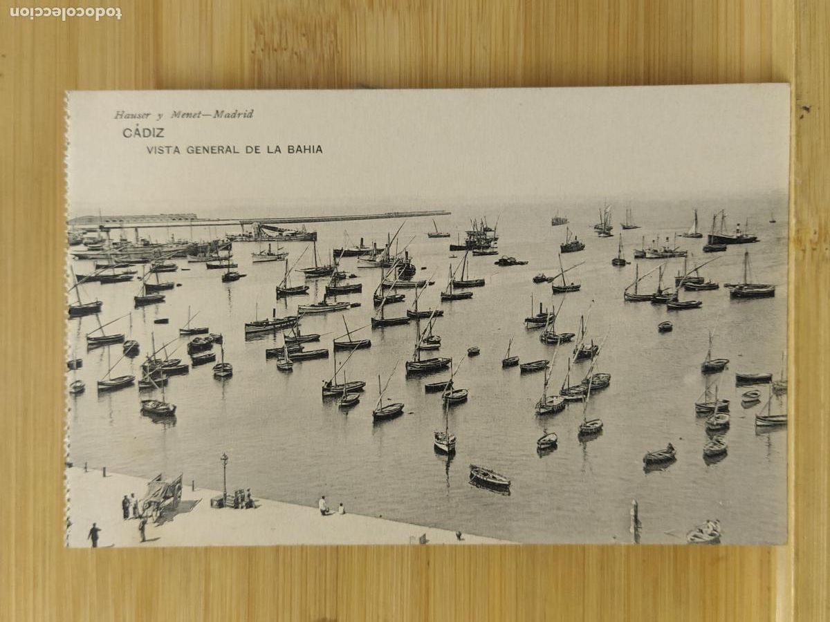 Postais: CADIZ - VISTA GENERAL DE LA BAHIA - HAUSER Y MENET - POSTAL ANTIGUA -(110.269)