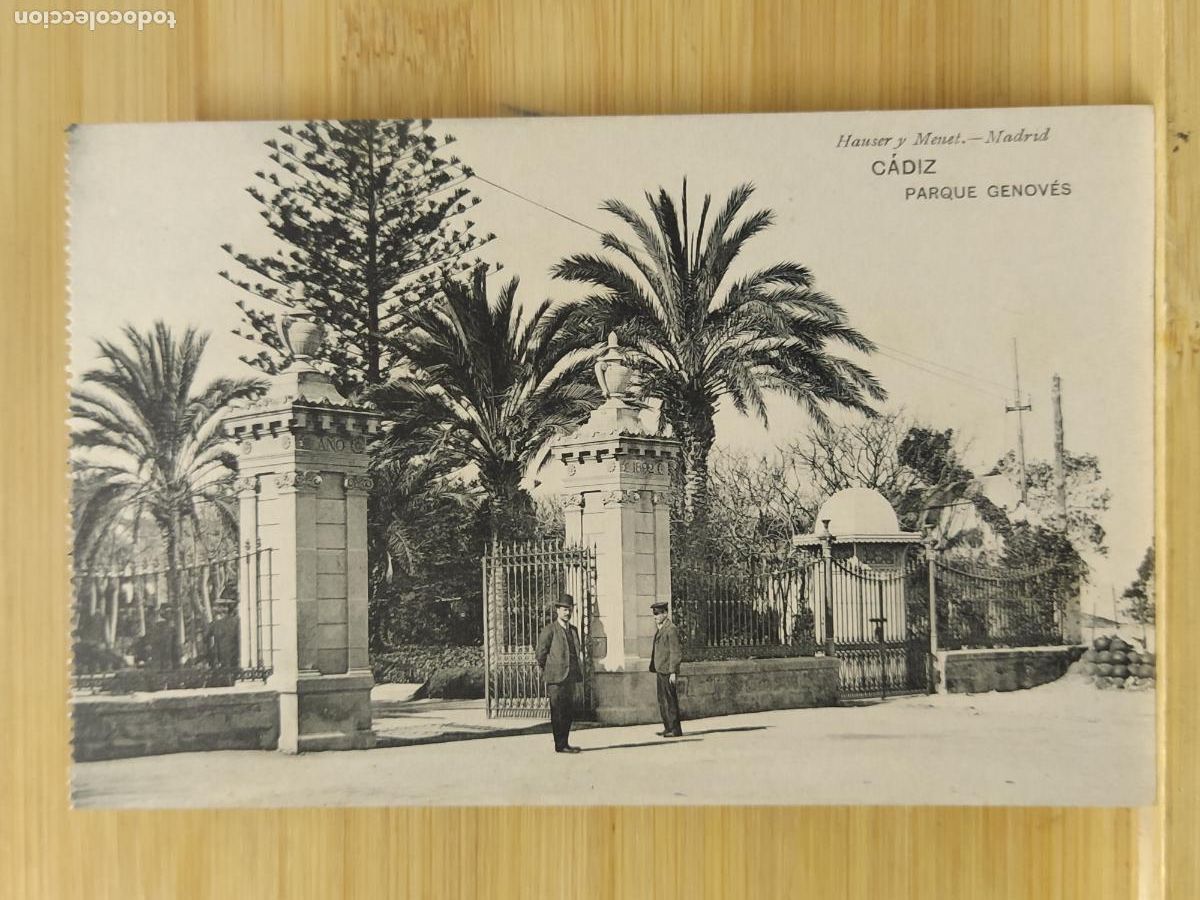 Postais: CADIZ - PARQUE GENOVES - HAUSER Y MENET - POSTAL ANTIGUA -(110.270)