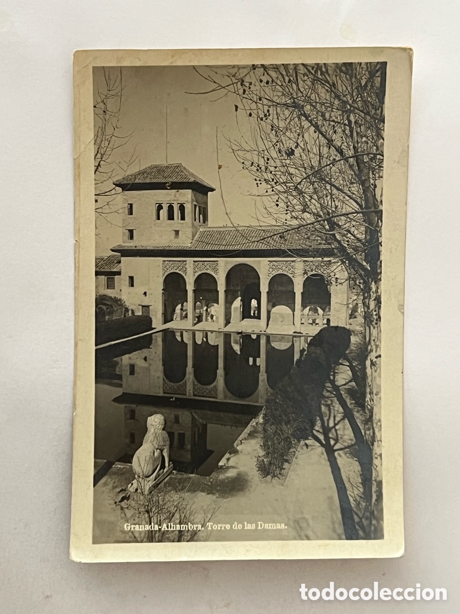 Postkarten: Granada-Alhambra. Postal Torre de las Damas. Sin identificar editor (h.1940?) circulada