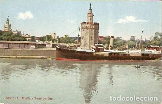 Postcards: Sevilla.- Muelle y Torre del Oro