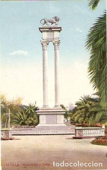Postcards: Sevilla.- Monumento a Col&oacute;n