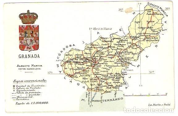 Postales: Postal geogr&aacute;fica de Granada - Foto 1