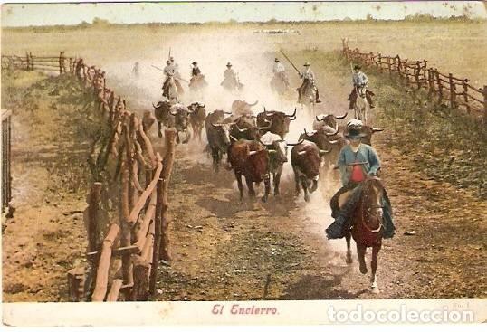 Postais: El Encierro. Postal antigua
