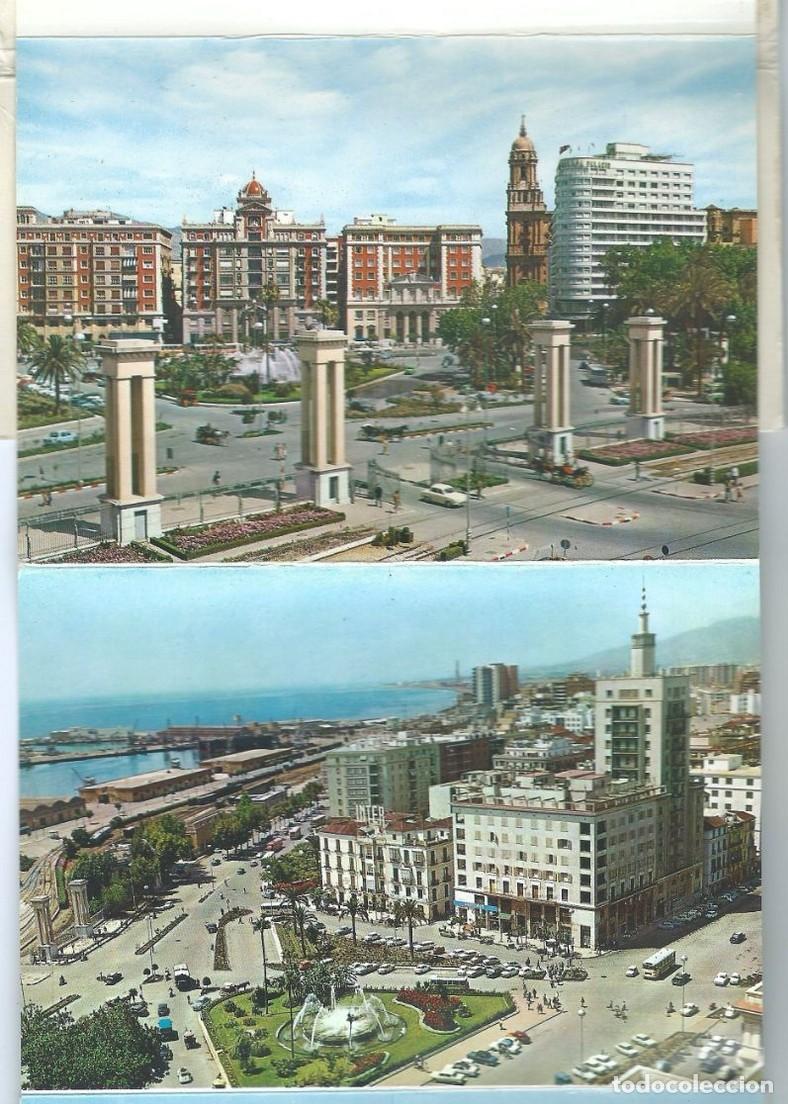 Postales: FLEXO LIBRO CON 10 POSTALES DE MALAGA - Foto 2
